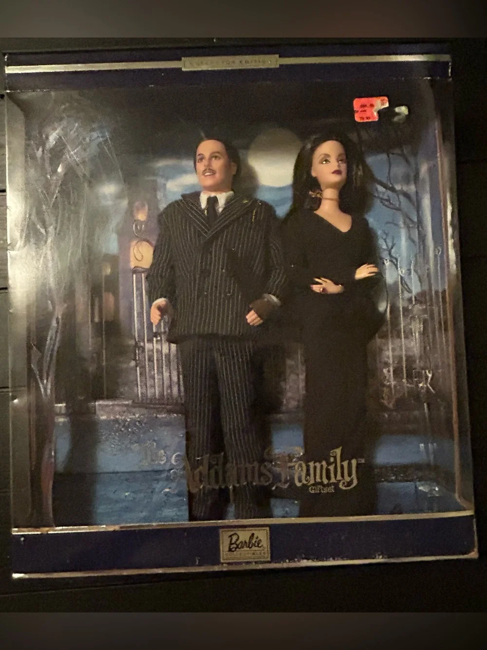 Addams Family Barbie Morticia & Gomez Dolls — Black 2000